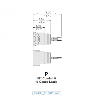 Coil 115VAC 14.7W h = 37.2mm
